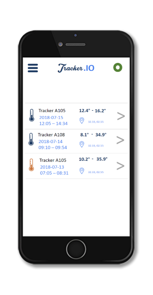 Cold Chain IoT - Tracker.io app